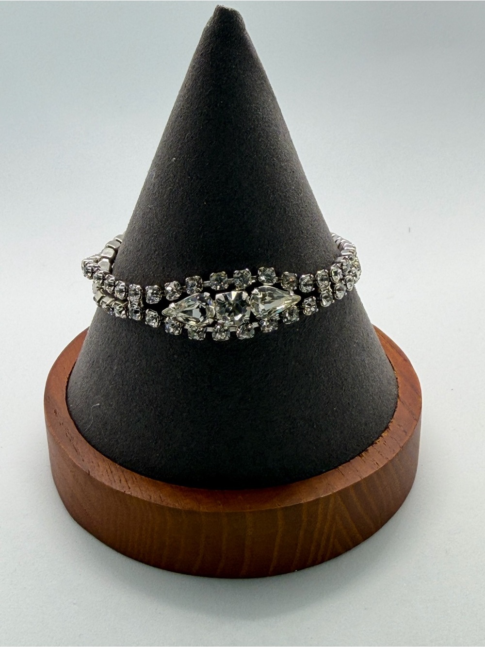 Silver Crystal Marquise-Accent Tennis bracelet- Women